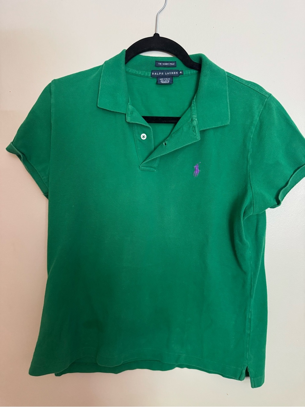 Women’s Ralph Lauren Green Polo with Purple Pony